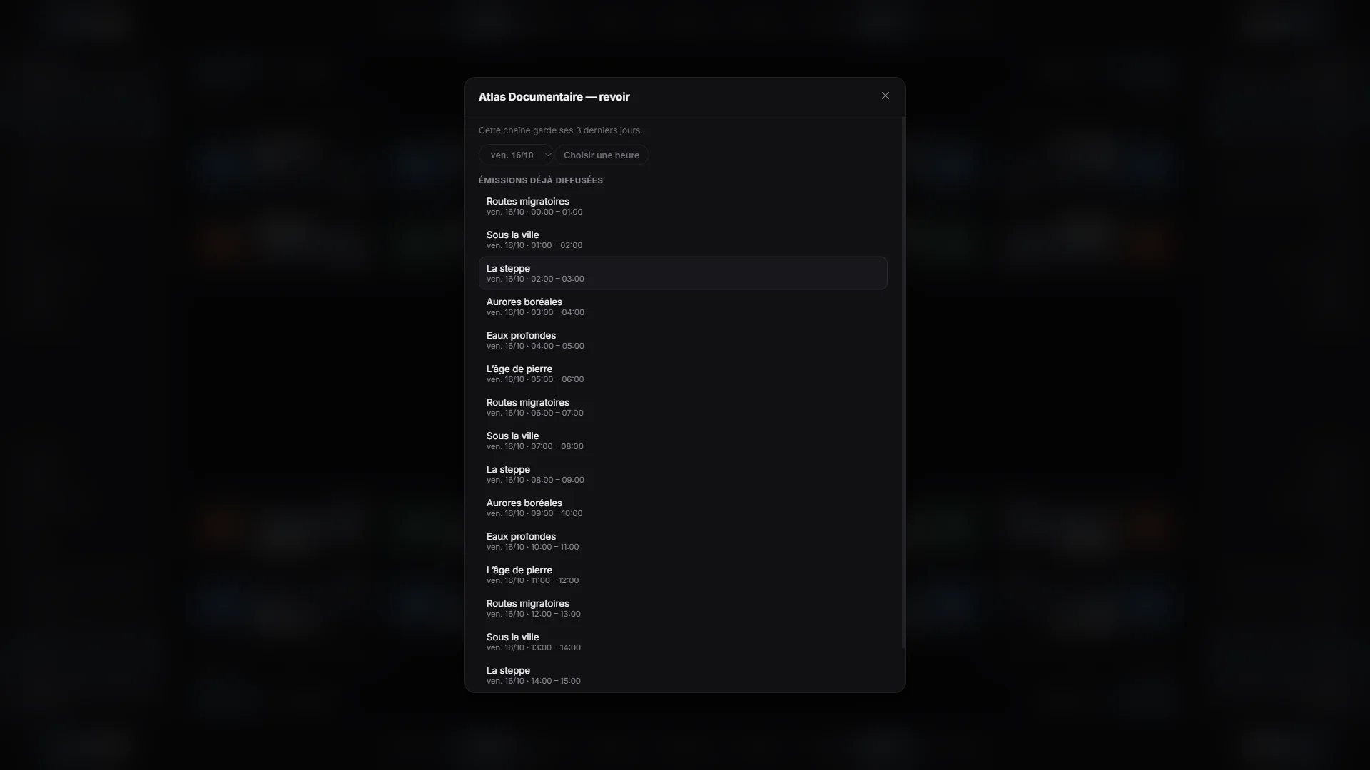 Télévision de rattrapage